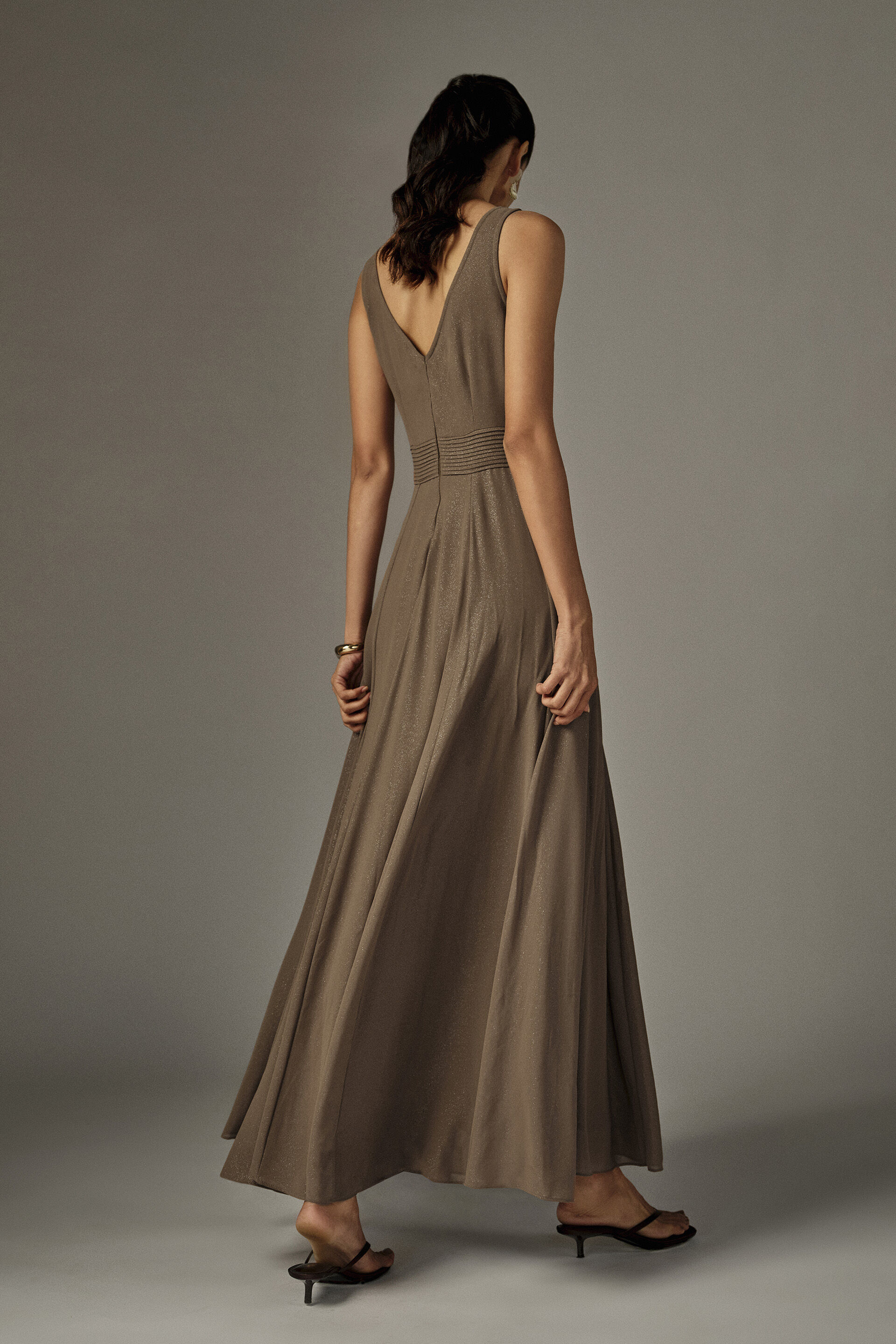 Fit & Flare Maxi Dress in Brown, Brown, image 4